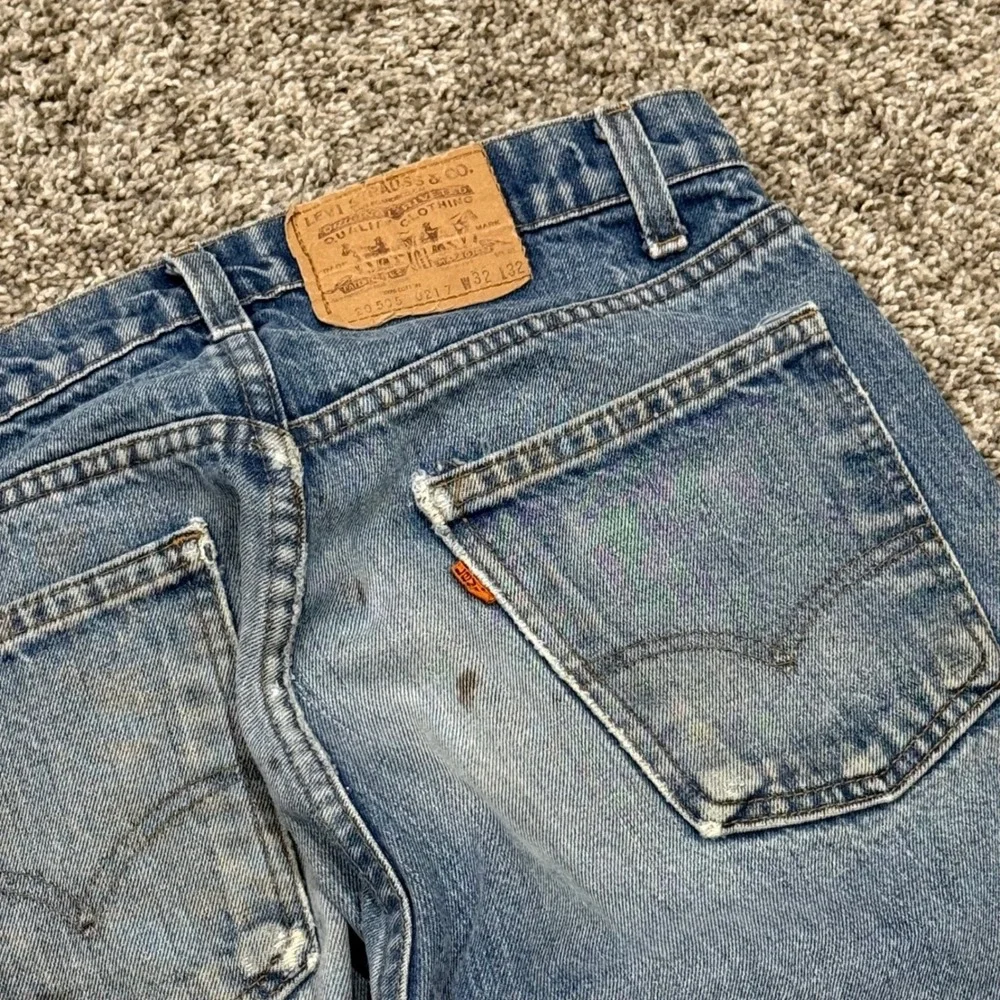True Vintage 70s Levis 505 Orange Tabs Mens Vintage Denim Jeans W30 L31 Straight